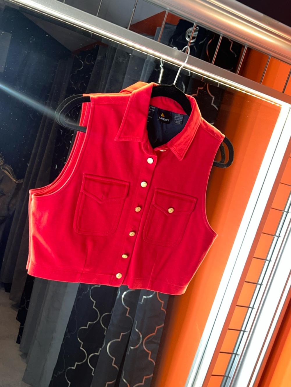 ❤️ Nautical Luxe Lizsport Crimson Sailor Vest 🔱🏮